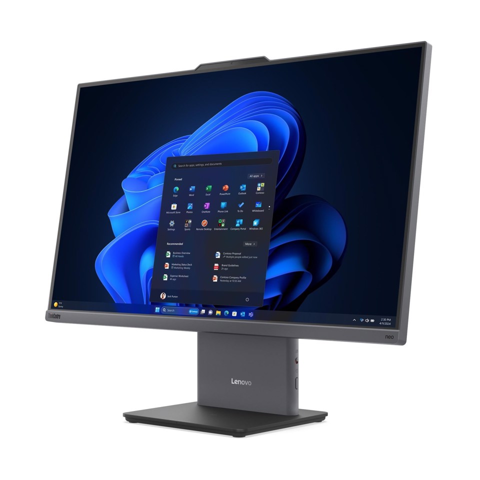 Lenovo ThinkCentre neo 50a 24 Gen 6 LNL Intel Core Ultra 7 256V 60,5 cm (23.8") 1920 x 1080 Pixel PC All-in-one 16 GB LPDDR5x-SDRAM 512 GB SSD Windows 11 Pro Wi-Fi 6 (802.11ax) Grigio