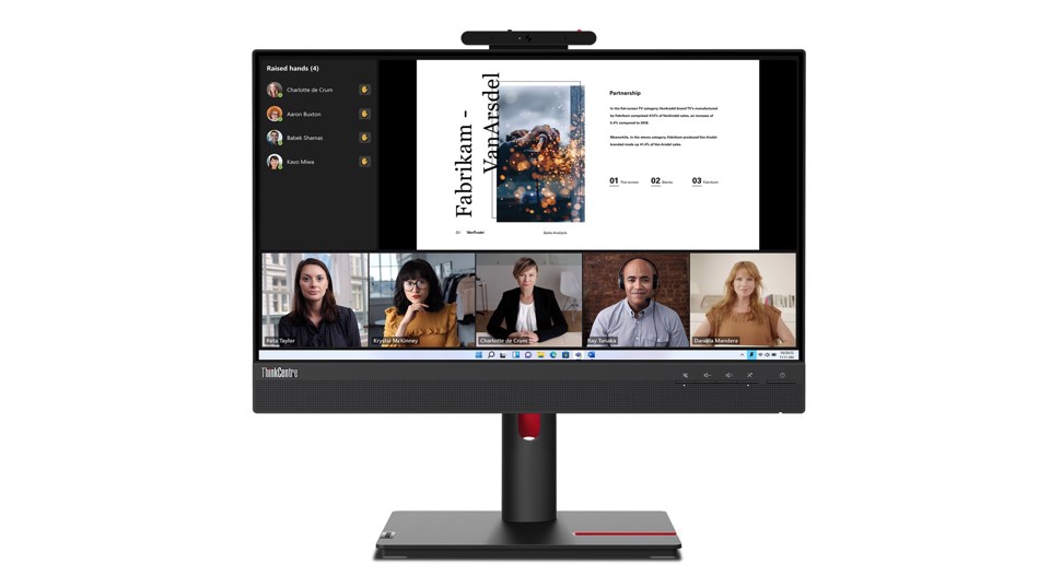 Lenovo ThinkCentre Tiny-In-One 22 Gen 5 Monitor PC 54,6 cm (21.5") 1920 x 1080 Pixel Full HD LED Nero