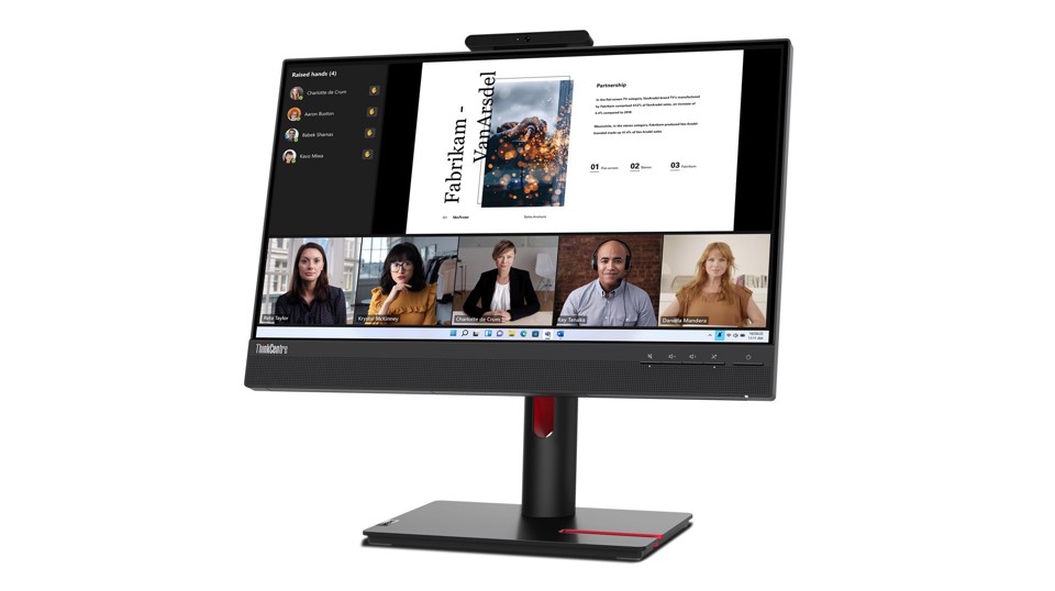 Lenovo ThinkCentre Tiny-In-One 22 Gen 5 Monitor PC 54,6 cm (21.5") 1920 x 1080 Pixel Full HD LED Nero