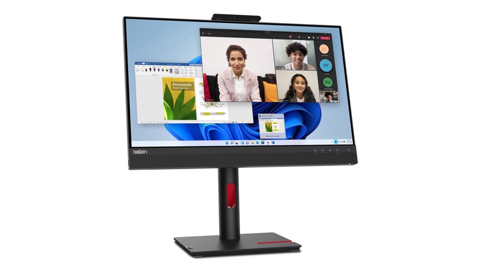 Lenovo ThinkCentre Tiny-In-One 24 Gen 5 Monitor PC 60,5 cm (23.8") 1920 x 1080 Pixel Full HD LED Touch screen Nero