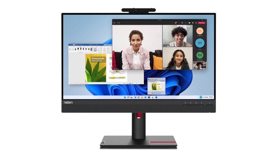 Lenovo ThinkCentre Tiny-In-One 24 Gen 5 Monitor PC 60,5 cm (23.8") 1920 x 1080 Pixel Full HD LED Touch screen Nero
