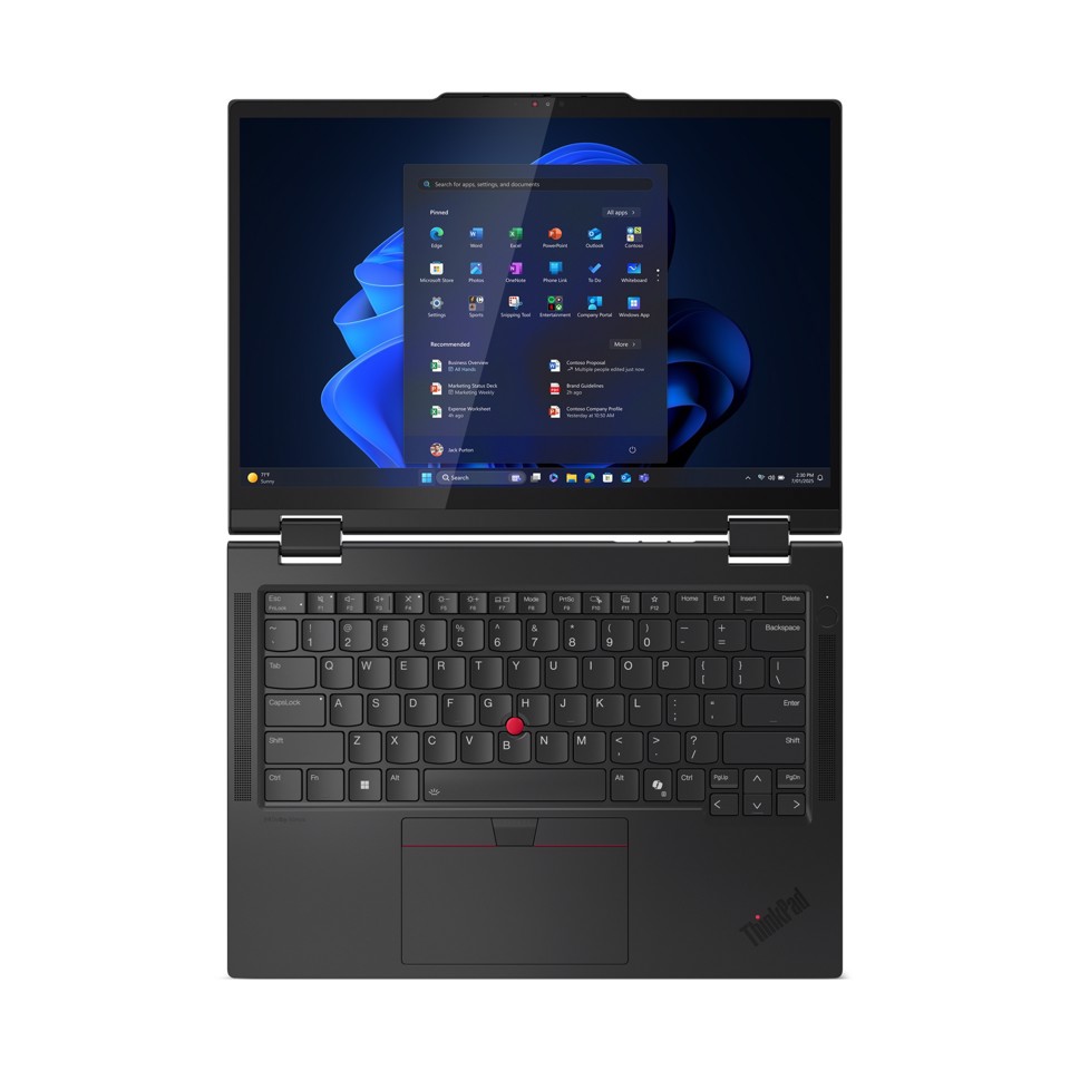 Lenovo ThinkPad T14s 2-in-1 Gen 1 Intel Core Ultra 7 255U Ibrido (2 in 1) 35,6 cm (14") Touch screen WUXGA 16 GB LPDDR5x-SDRAM 512 GB SSD Wi-Fi 7 (802.11be) Windows 11 Pro Nero Italiano