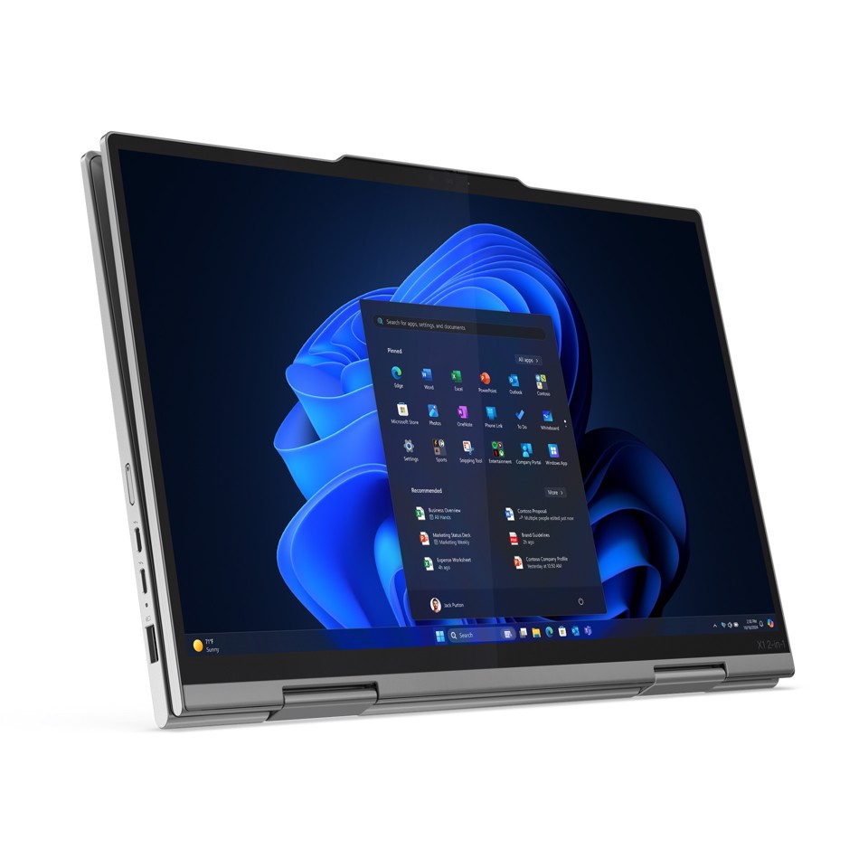 Lenovo ThinkPad X1 2-in-1 Gen 10 Aura Edition Intel Core Ultra 7 255U Ibrido (2 in 1) 35,6 cm (14") Touch screen WUXGA 16 GB LPDDR5x-SDRAM 512 GB SSD Wi-Fi 6E (802.11ax) Windows 11 Pro Grigio Italiano