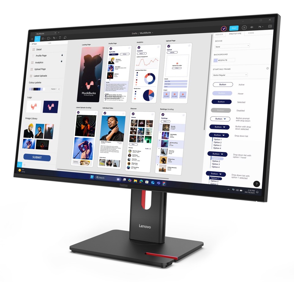 Lenovo ThinkVision T32UD-40 Monitor