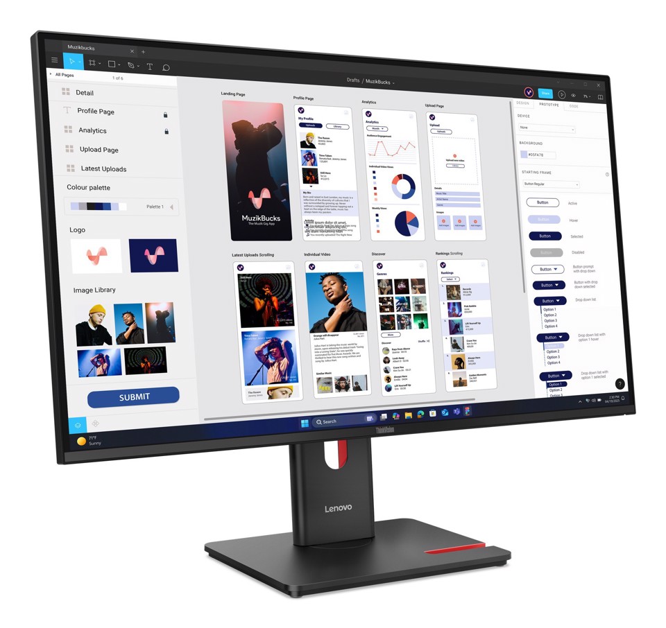Lenovo ThinkVision T32UD-40 Monitor