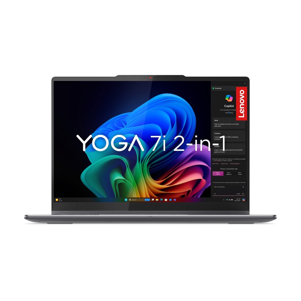 Lenovo Yoga | Notebook 7 | Display 14.0'' WUXGA (1920x1200) OLED | Processore INTEL Ultra 5 226V | Memoria RAM 16GB | Memoria SSD 512GB | Scheda grafica Integrata | Sistema Operativo Windows 11 Home | LUNA_GREY | Caricatore NON incluso
