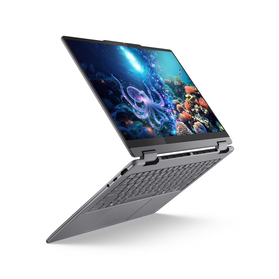 Lenovo Yoga | Notebook 7 | Display 14.0'' WUXGA (1920x1200) OLED | Processore INTEL Ultra 5 226V | Memoria RAM 16GB | Memoria SSD 512GB | Scheda grafica Integrata | Sistema Operativo Windows 11 Home | LUNA_GREY | Caricatore NON incluso