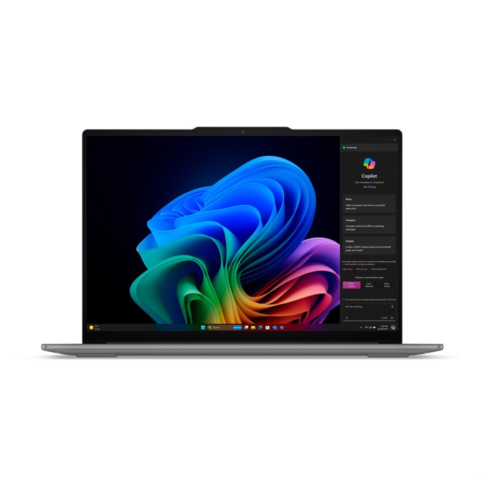 Lenovo Yoga Slim 7 15ILL9 Intel Core Ultra 7 256V Computer portatile 38,9 cm (15.3") Touch screen 2.8K 16 GB LPDDR5x-SDRAM 1 TB SSD Wi-Fi 7 (802.11be) Windows 11 Home Grigio