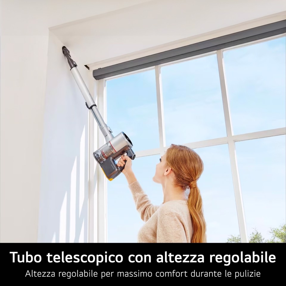 LG CordZero A9K Core, Aspirapolvere Kompressor 260W, 120 min, 1 spazzola + 2 accessori, Filtro 5 strati, Wi-Fi, Silver