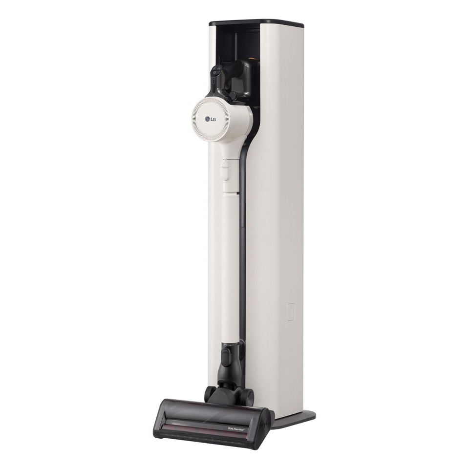 LG CordZero All-in-One A9T, Aspirapolvere senza filo 260W, Auto-svuotamento, 2 spazzole + 2 accessori, Wi-Fi, Beige