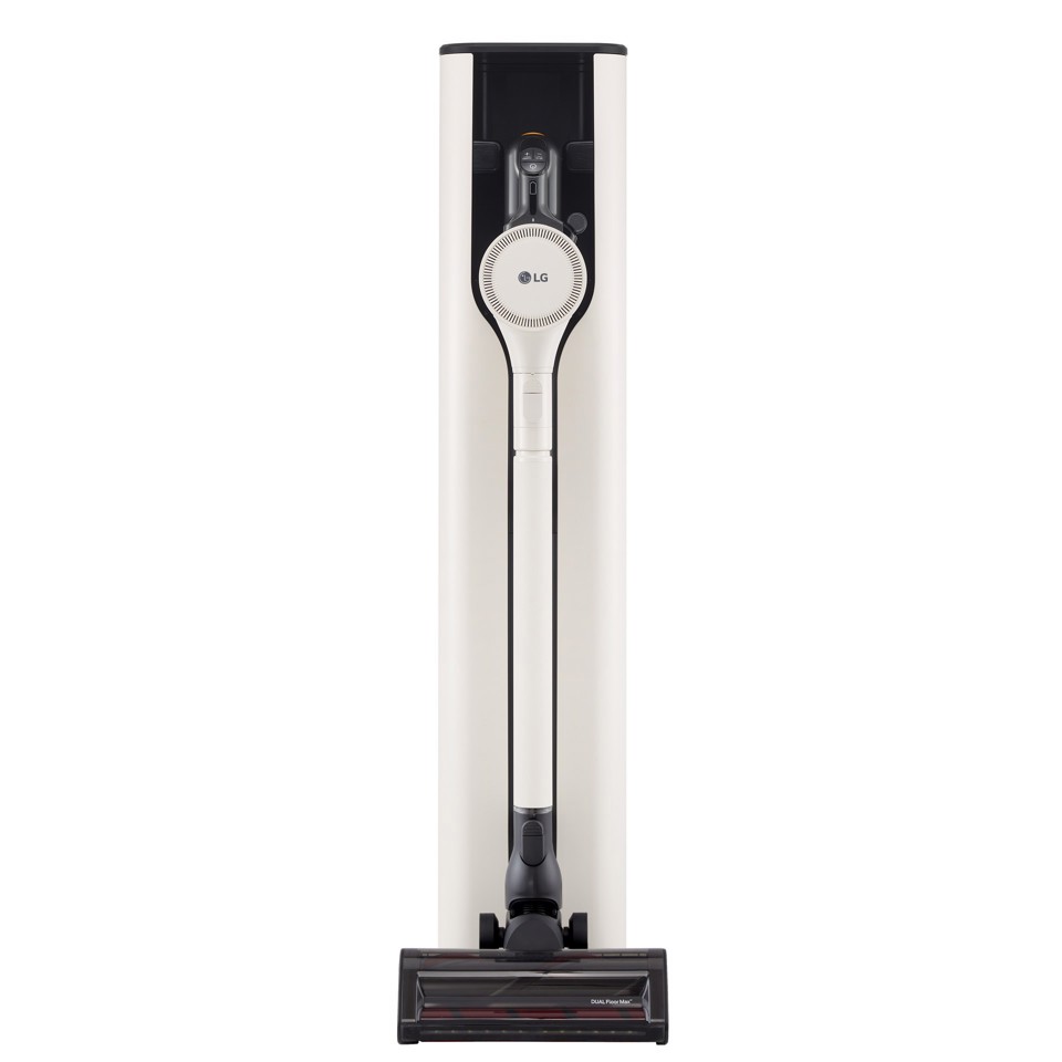 LG CordZero All-in-One A9T, Aspirapolvere senza filo 260W, Auto-svuotamento, 2 spazzole + 2 accessori, Wi-Fi, Beige