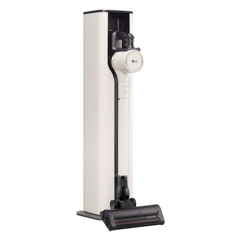 LG CordZero All-in-One A9T, Aspirapolvere senza filo 260W, Auto-svuotamento, 2 spazzole + 2 accessori, Wi-Fi, Beige
