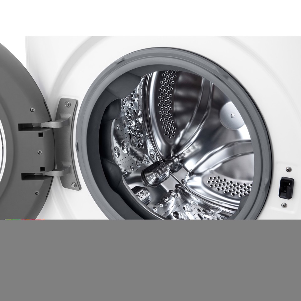 LG D2R3S08NSWW Lavasciuga slim 8/5kg AI DD, Classe E, 1200 giri, AI Wash, Vapore