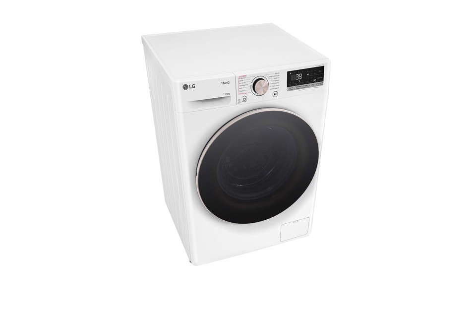 LG D4R7011TSWG lavasciuga Libera installazione Caricamento frontale Nero, Bianco D