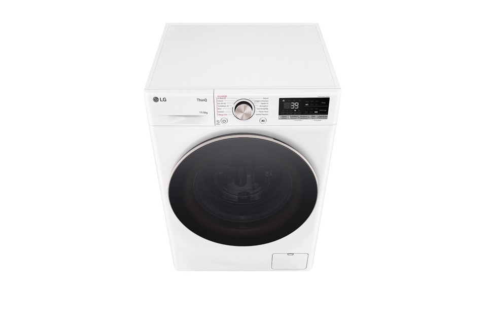 LG D4R7011TSWG lavasciuga Libera installazione Caricamento frontale Nero, Bianco D