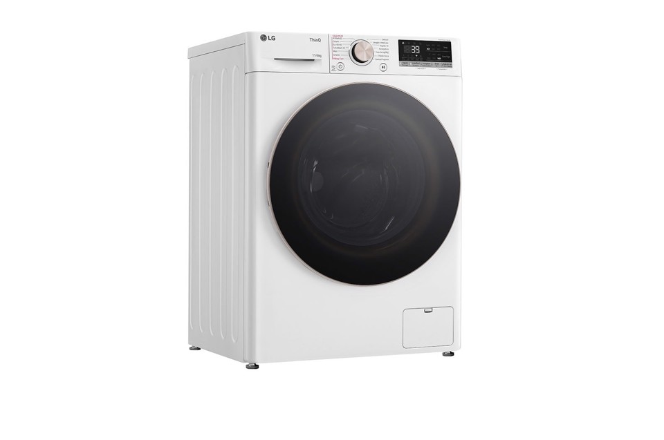 LG D4R7011TSWG lavasciuga Libera installazione Caricamento frontale Nero, Bianco D