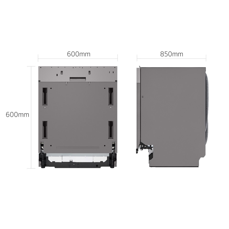 LG DF375HVS Lavastoviglie libera installazione, Classe A, 14 Coperti, Vapore, WI-FI, Grigia