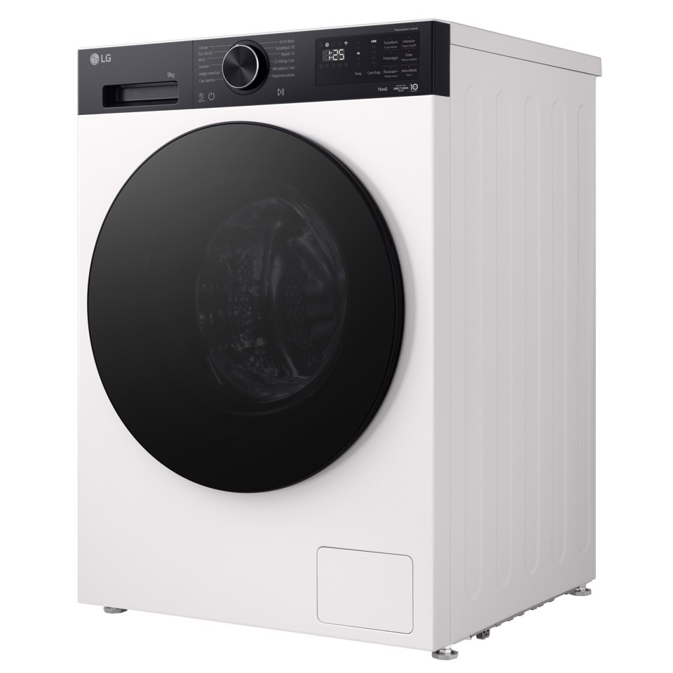LG F4NX5009THB Lavatrice Intelligente 9 kg Classe A-40% Ivory White/Nero