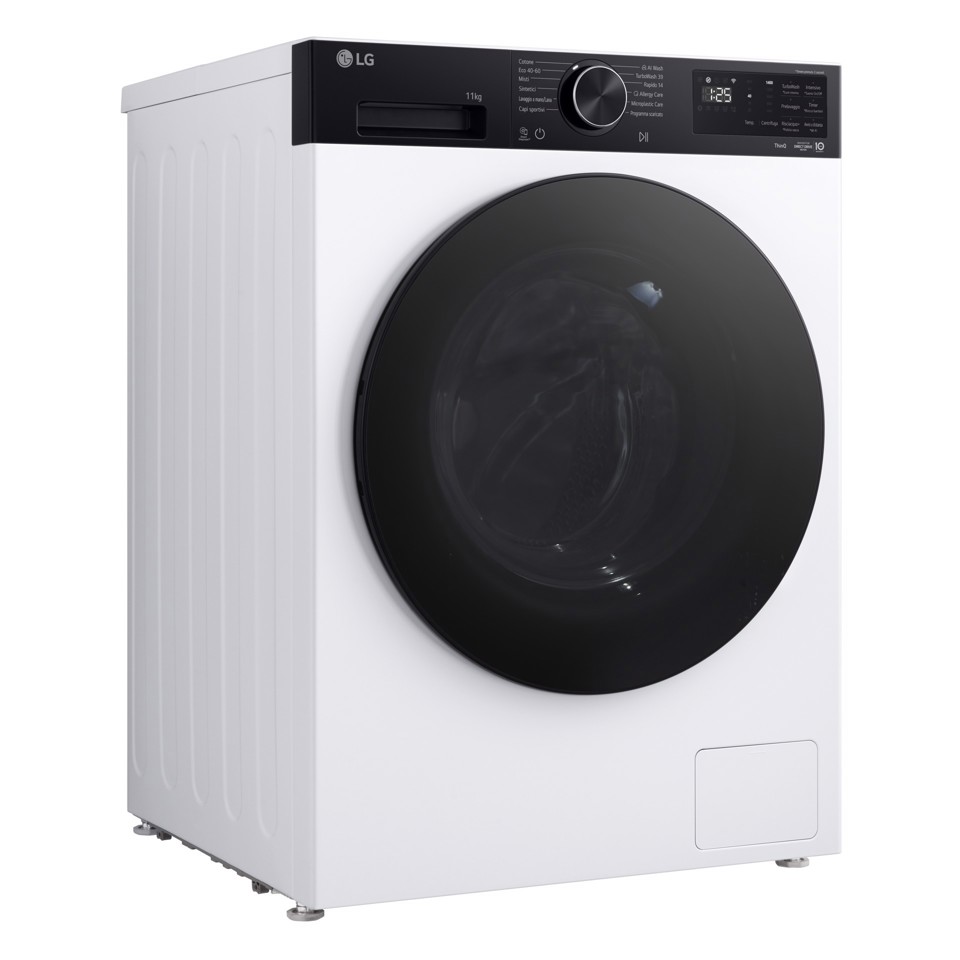 LG F4NX5011TKB Lavatrice Intelligente 11 kg Classe A-40% Bianco/Nero