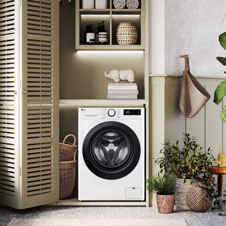 LG F4R3011NSWB Lavatrice 11kg AI DD, Classe A-10%, 1400 giri, Lavaggio a vapore