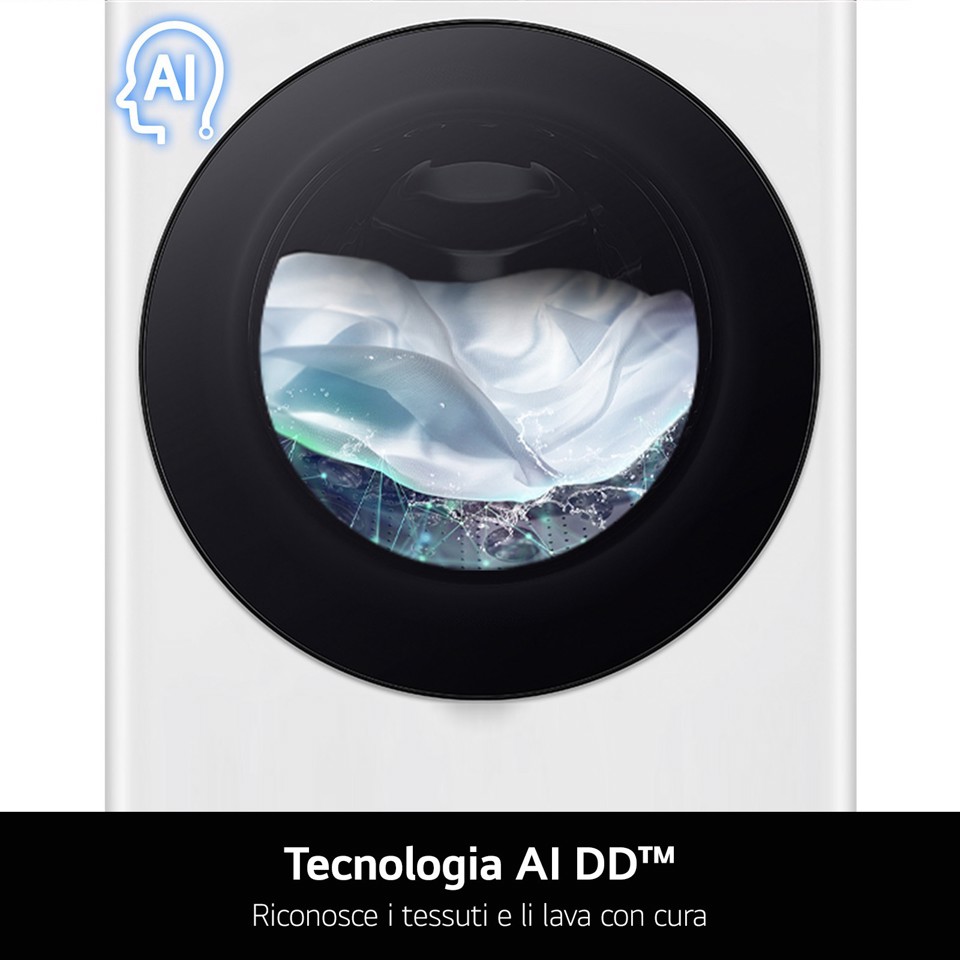 LG F4R709TAIDD Lavatrice 9kg AI DD, Classe A-10%, 1400 giri, Vapore, Wi-Fi