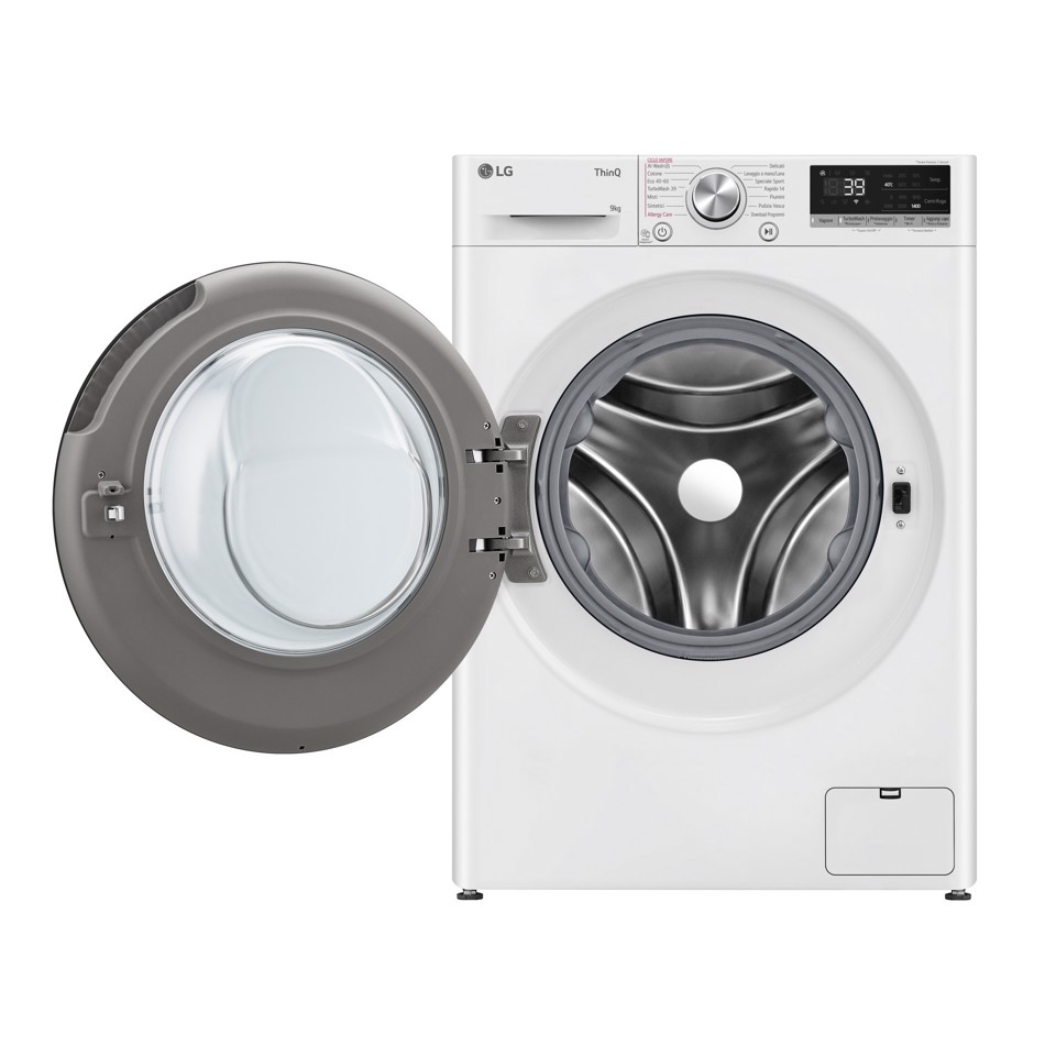 LG F4R709TAIDD Lavatrice 9kg AI DD, Classe A-10%, 1400 giri, Vapore, Wi-Fi