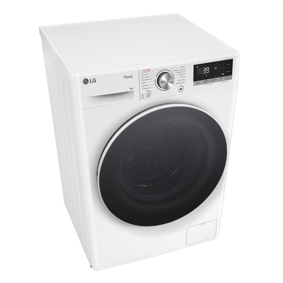 LG F4R709TAIDD Lavatrice 9kg AI DD, Classe A-10%, 1400 giri, Vapore, Wi-Fi