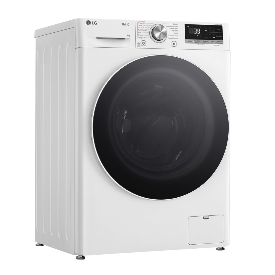 LG F4R709TAIDD Lavatrice 9kg AI DD, Classe A-10%, 1400 giri, Vapore, Wi-Fi
