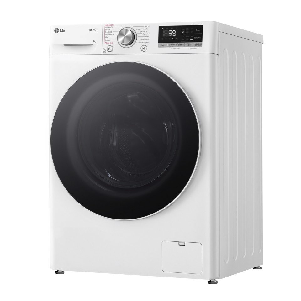 LG F4R709TAIDD Lavatrice 9kg AI DD, Classe A-10%, 1400 giri, Vapore, Wi-Fi
