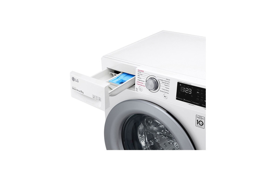 LG F4WV309S4E lavatrice Libera installazione Caricamento frontale 9 kg 1400 Giri/min B Bianco