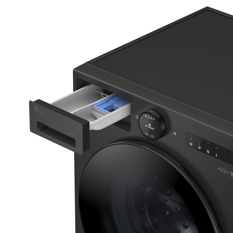 LG F4X7013TBB Lavatrice 13kg AI DD™ Serie X7, Classe A-40%, 1400 giri, Display Easy Circle, Wi-Fi, AI Wash, TurboWash