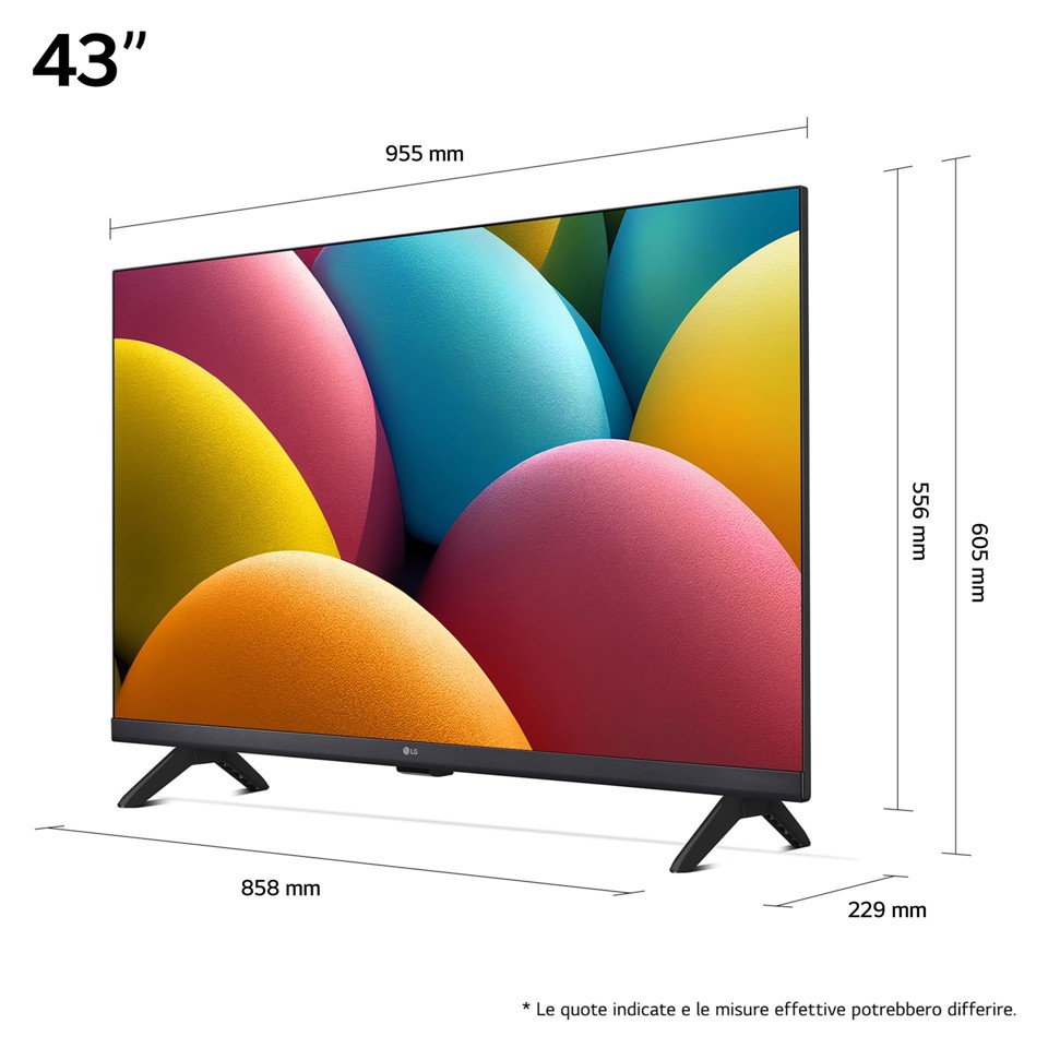 LG FHD 43LR6000LA TV Serie LR6000 43'' 2K, α5 Gen6, HDR10, 20W, 2 HDMI con Game Optimizer, webOS23