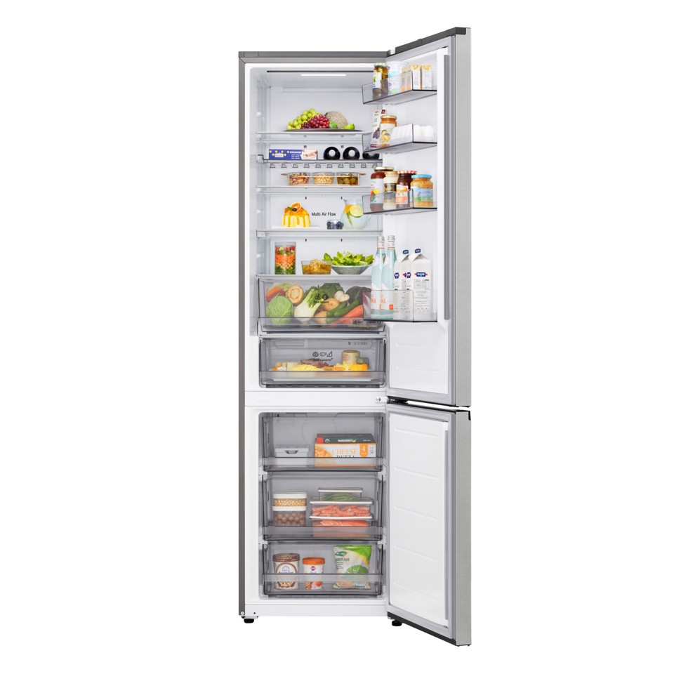 LG GBBS322APY Frigorifero combinato Fit & Max 60cm, Classe A, 375L, AI Inverter, Prime Silver