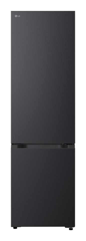 LG GBBS726CEV Frigorifero combinato Fit & Max 60cm, Classe C, 375L, AI Inverter, Black Steel