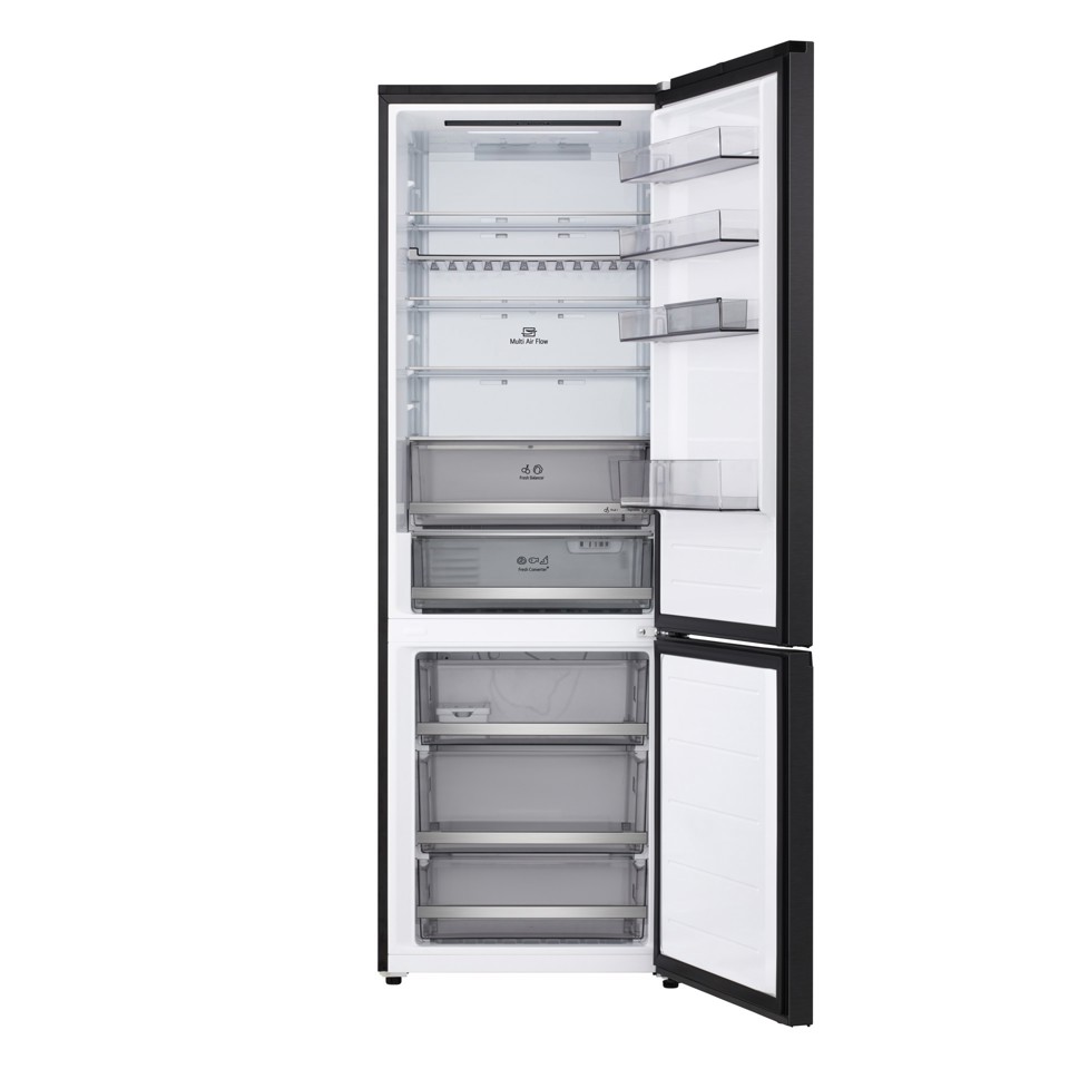 LG GBBW322CEV Frigorifero combinato 70cm, Classe C, 465L, Wi-Fi, Door Cooling, Fresh Converter & Balancer, Black Steel