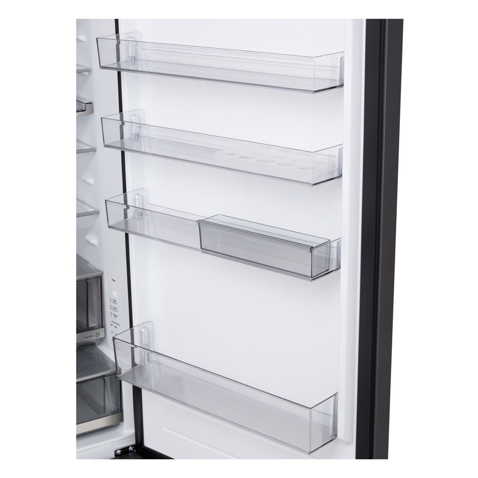 LG GBBW322CEV Frigorifero combinato 70cm, Classe C, 465L, Wi-Fi, Door Cooling, Fresh Converter & Balancer, Black Steel