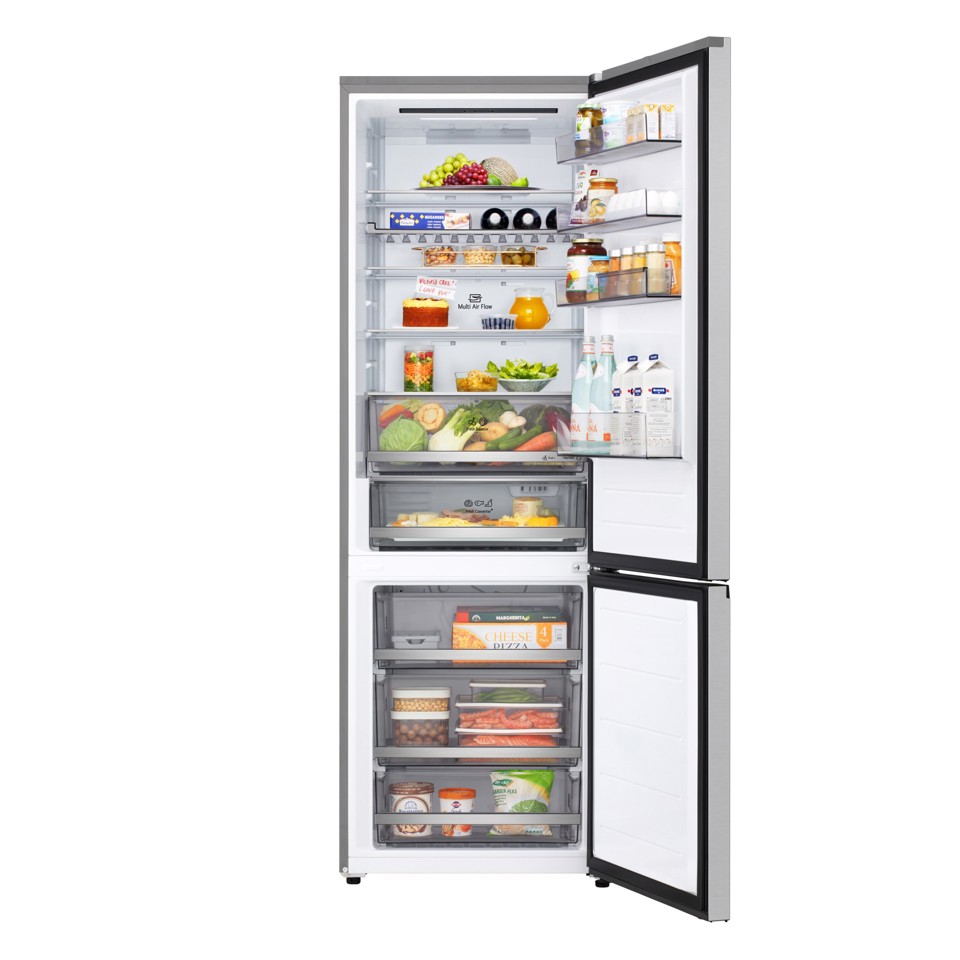 LG GBBW322CPY Frigorifero combinato Fit & Max 70cm, Classe C, 465L, AI Fresh, Prime Silver