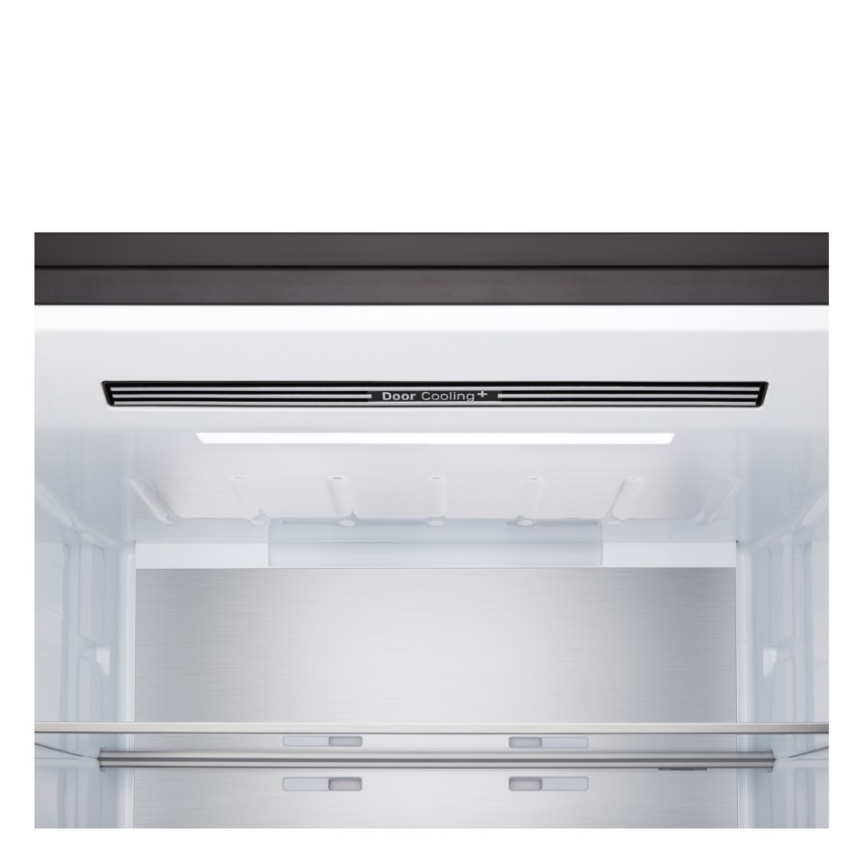 LG GBBW726AEV Frigorifero combinato Fit & Max 70cm, Classe A, 465L, AI Fresh, Wi-Fi, Metal Fresh, Door Cooling, Black Steel