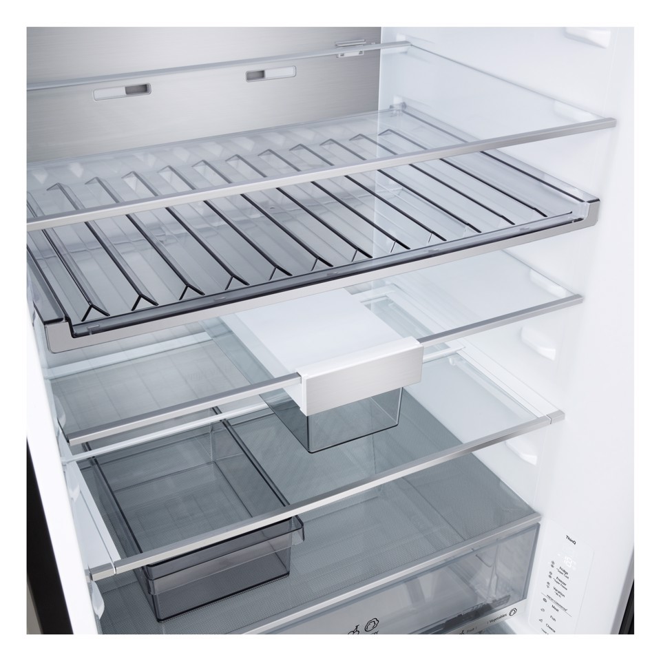 LG GBBW726AEV Frigorifero combinato Fit & Max 70cm, Classe A, 465L, AI Fresh, Wi-Fi, Metal Fresh, Door Cooling, Black Steel