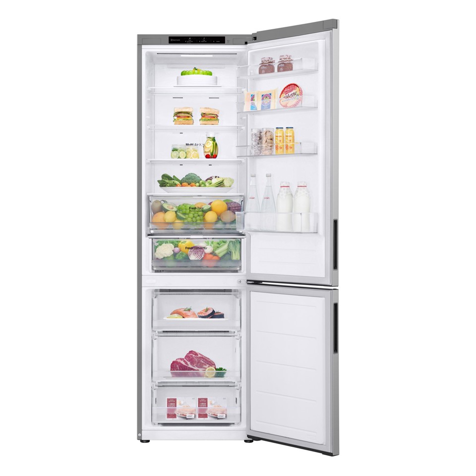 LG GBV22NCBPY Frigorifero combinato, Classe B, 387L, Door Cooling, Fresh Converter, Smart Diagnosis, Prime Silver