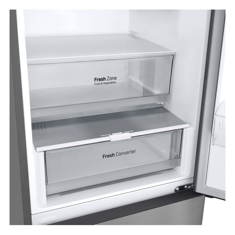 LG GBV22NCCPY Frigorifero combinato, Classe C, 387L, Door Cooling, Fresh Converter, Smart Diagnosis, Prime Silver