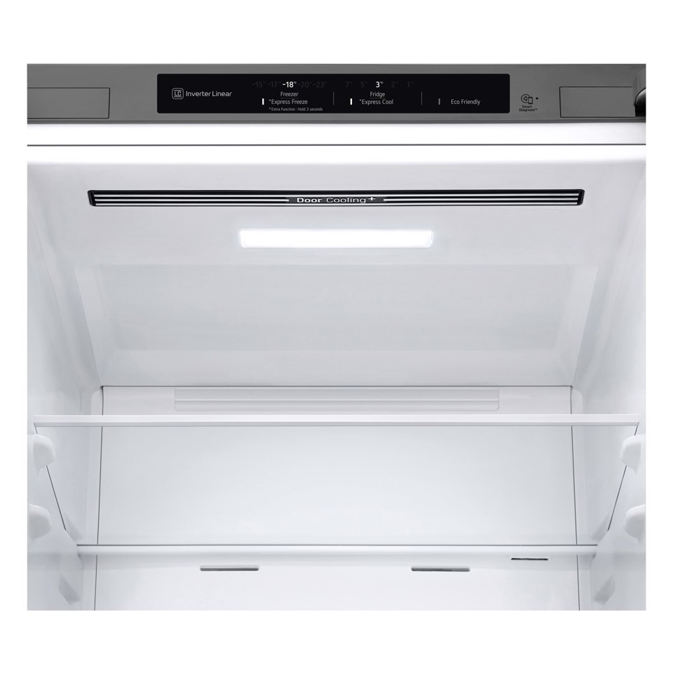 LG GBV3100CPY Frigorifero combinato, Classe C, 344L, Fresh Converter, Porte piatte, Argento
