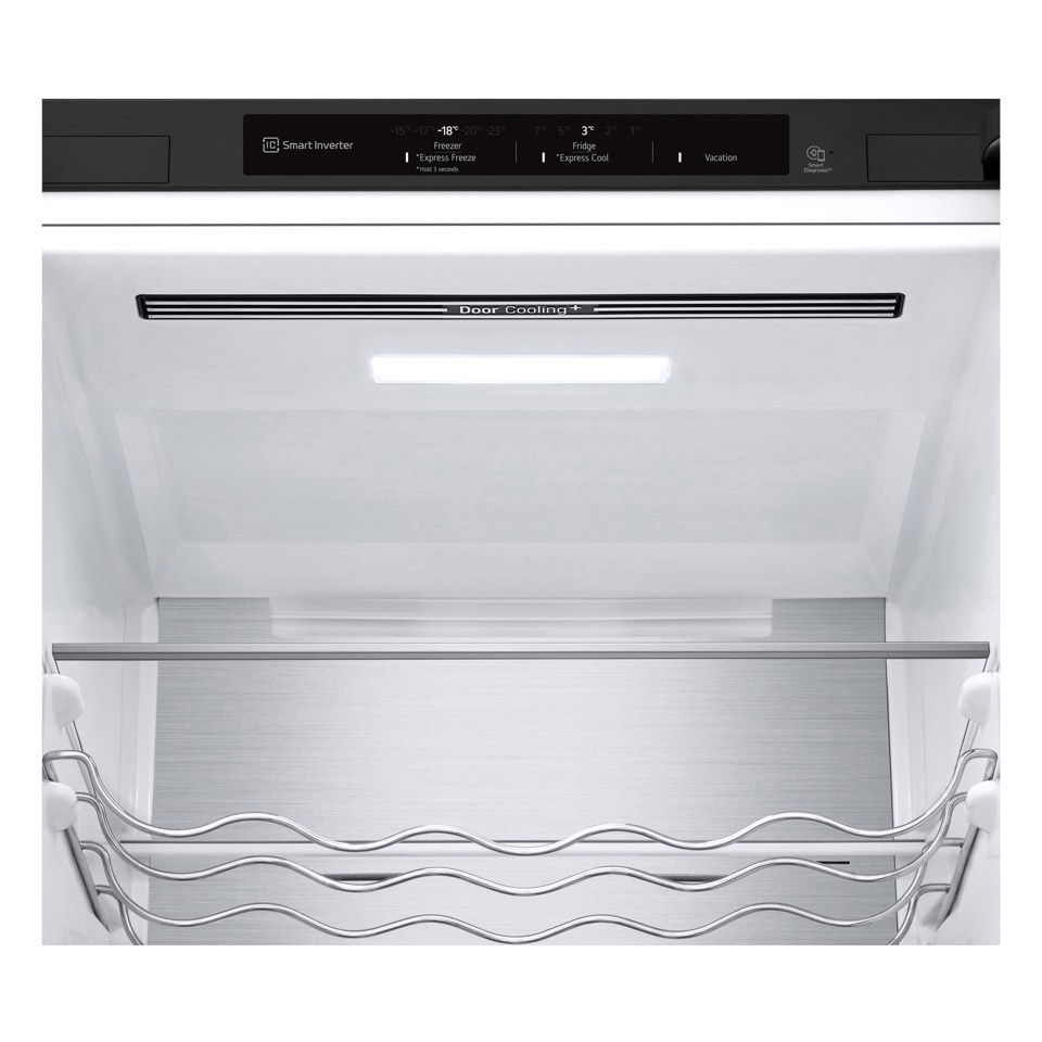 LG GBV7280CEV Frigorifero combinato, Classe C, 387L, Fresh Converter, Porte piatte, Nero