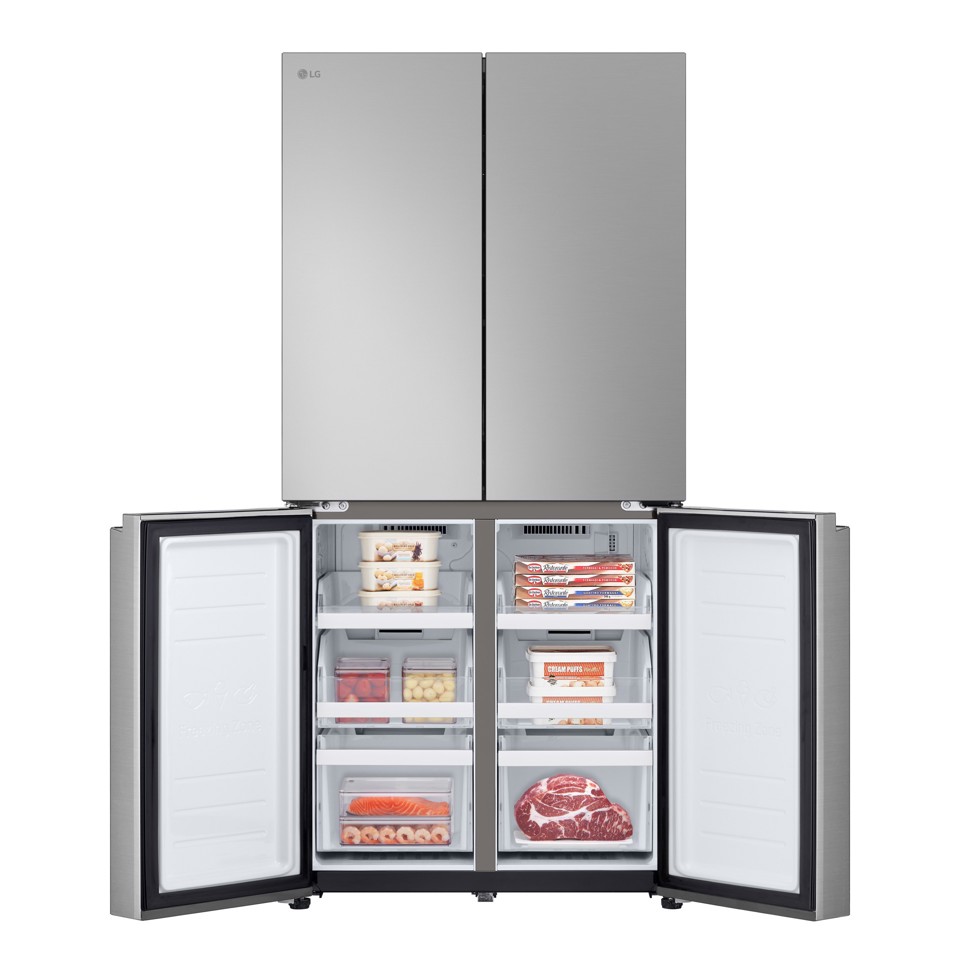 LG GMB860PYDE Frigorifero Multidoor Slim, Classe E, 530L, Wi-Fi, Total No Frost, Argento