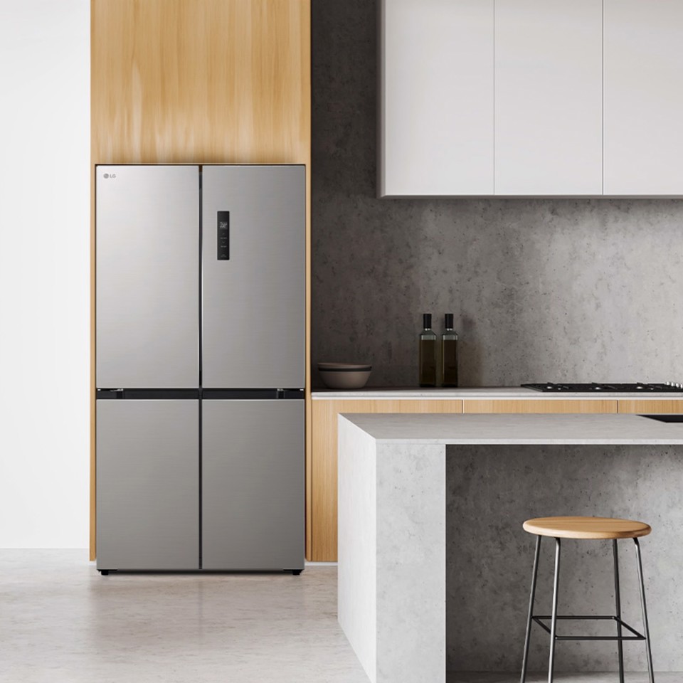 LG GMM41MSBEM Frigorifero Multidoor Slim, Classe E, 474L, Total No Frost, Cassetto Fresh Switch, Silver