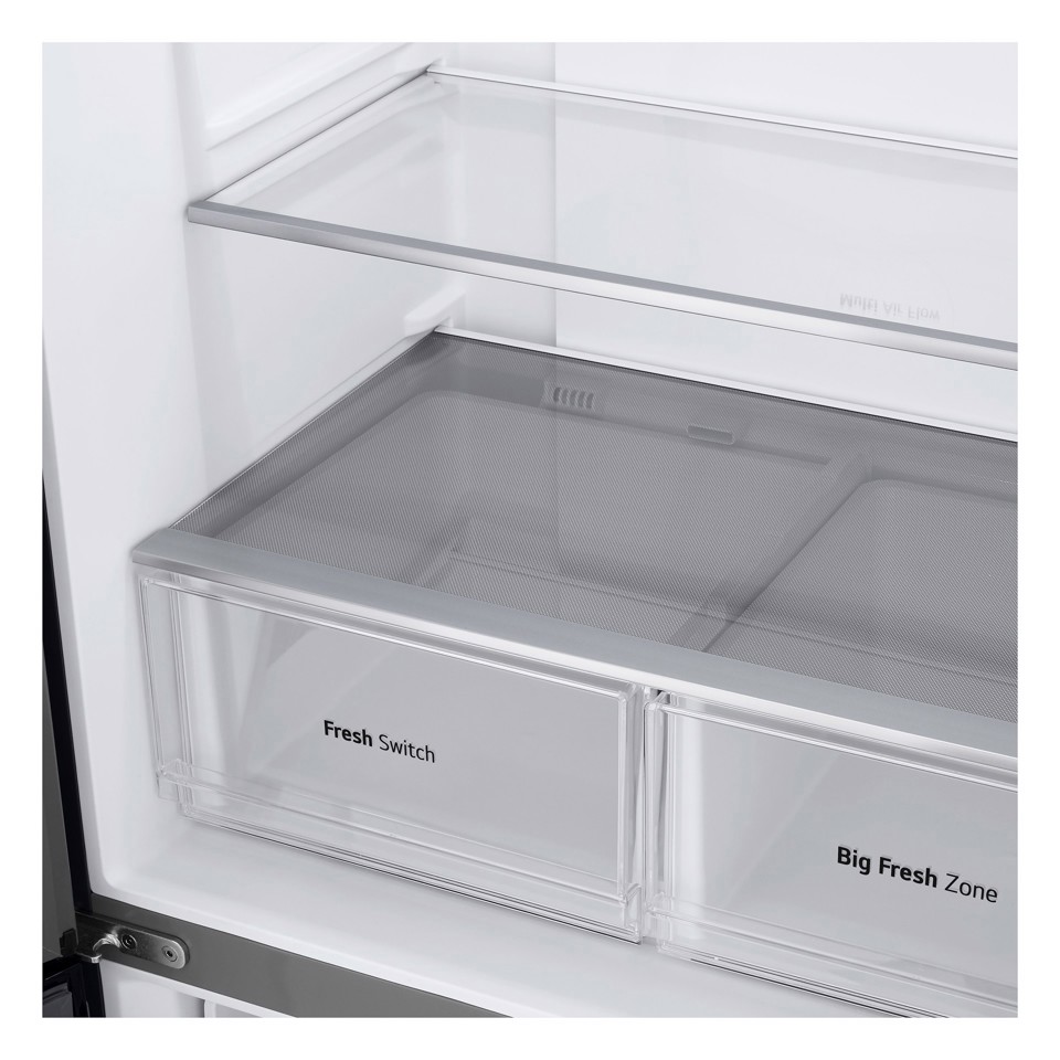 LG GMM41MSBEM Frigorifero Multidoor Slim, Classe E, 474L, Total No Frost, Cassetto Fresh Switch, Silver