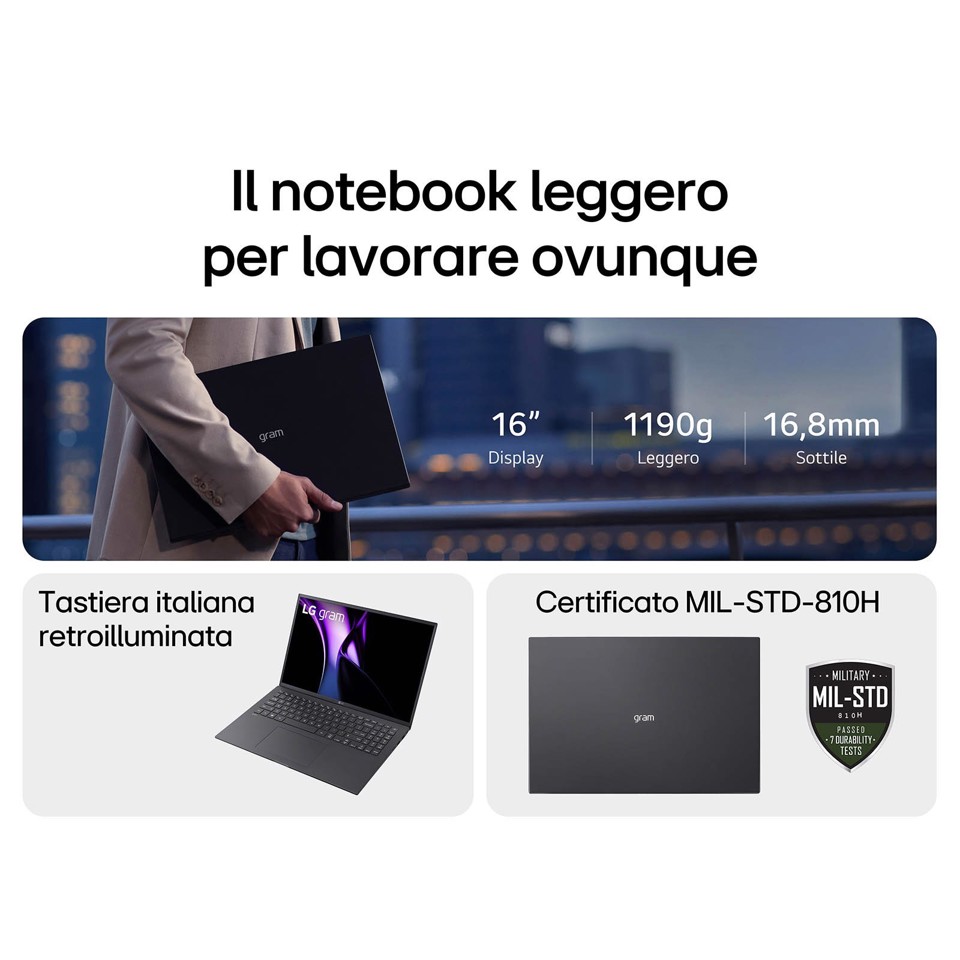 LG Gram Notebook 16" Intel i5 16GB 1TB