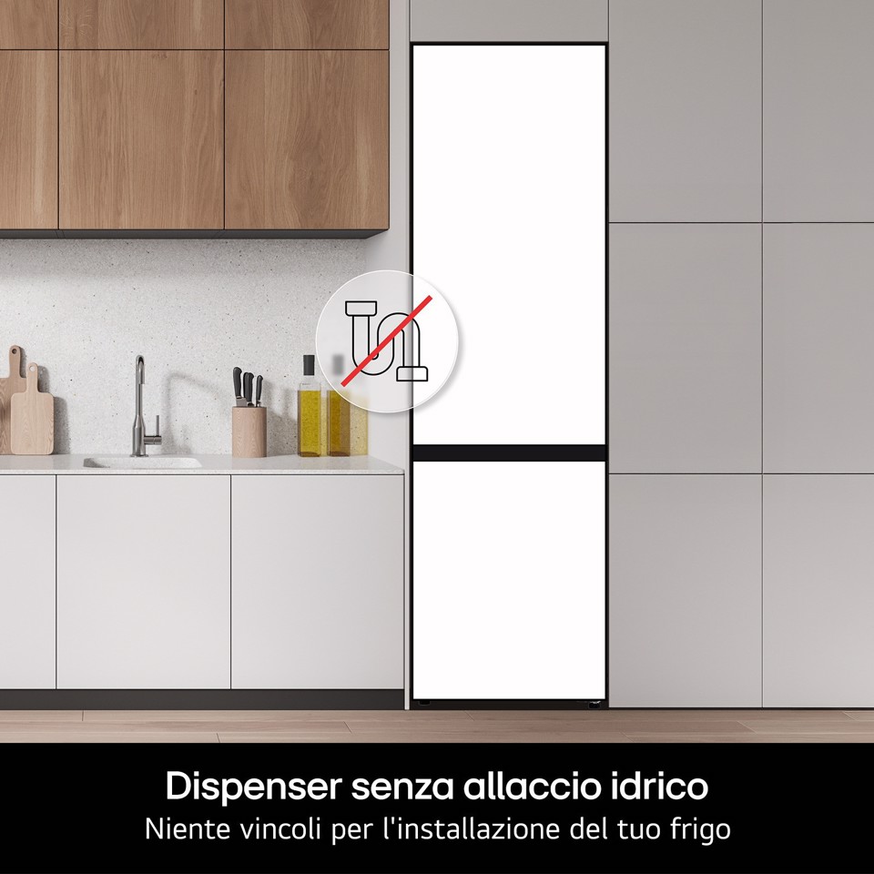 LG GSLE91MBAC Frigorifero Side-by-Side, Classe C, 628L, Wi-Fi, Dispenser senza allaccio, Total No Frost, Metal Sorbet