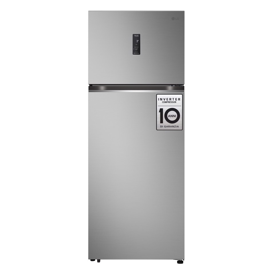 LG GTBV44PYBKD Frigorifero doppia porta 70cm, Classe E, 461L, Door & Linear Cooling, Argento