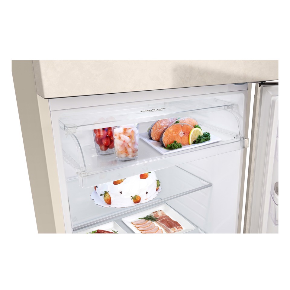 LG GTBV44SEBKD frigorifero colore Sabbia doppia porta 70cm, Classe E, 461L, Door & Linear Cooling